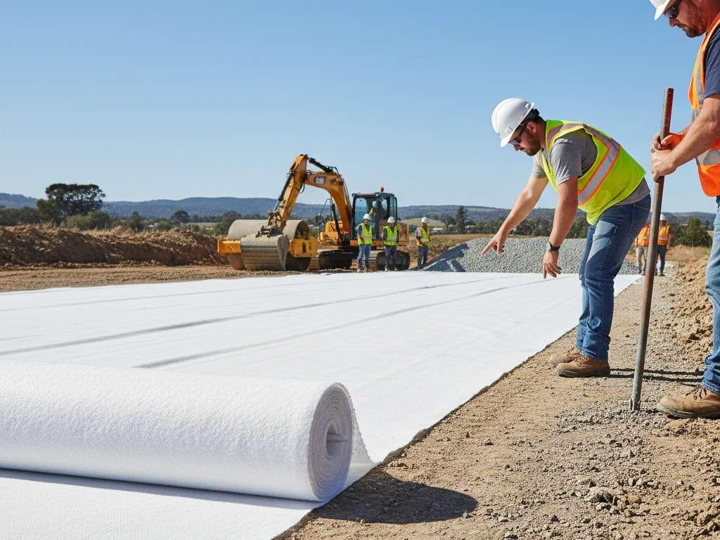 Non-Woven-Geotextile-1,Road Construction,Soil Stabilization